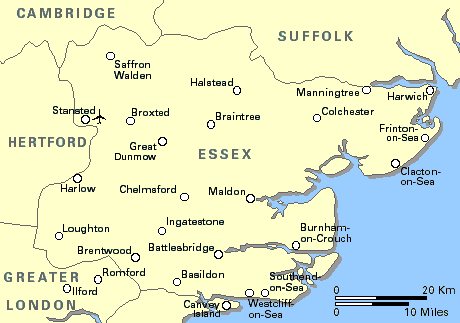 Anglo-Saxon Essex map