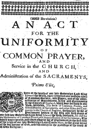 Act of Uniformity prayer book