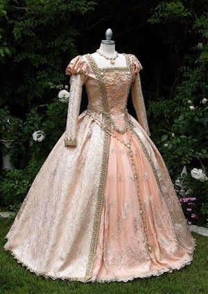 An Elizabethan Era Pink Gown