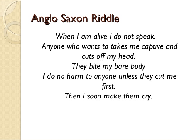 Anglo-Saxon Riddle Onion