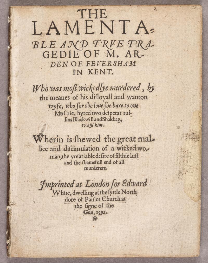 Arden of Faversham-First Edition