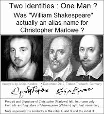 Christopher Marlowe and William Shakespeare-A mistaken identity