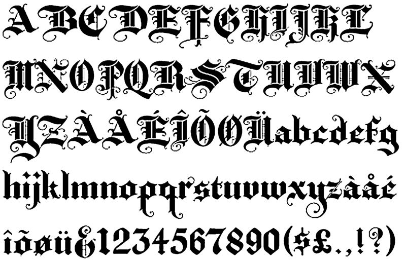 Elizabethan alphabets