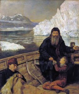 Henry Hudson with his son