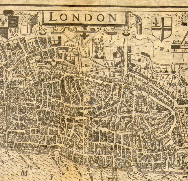 Jacobean London map