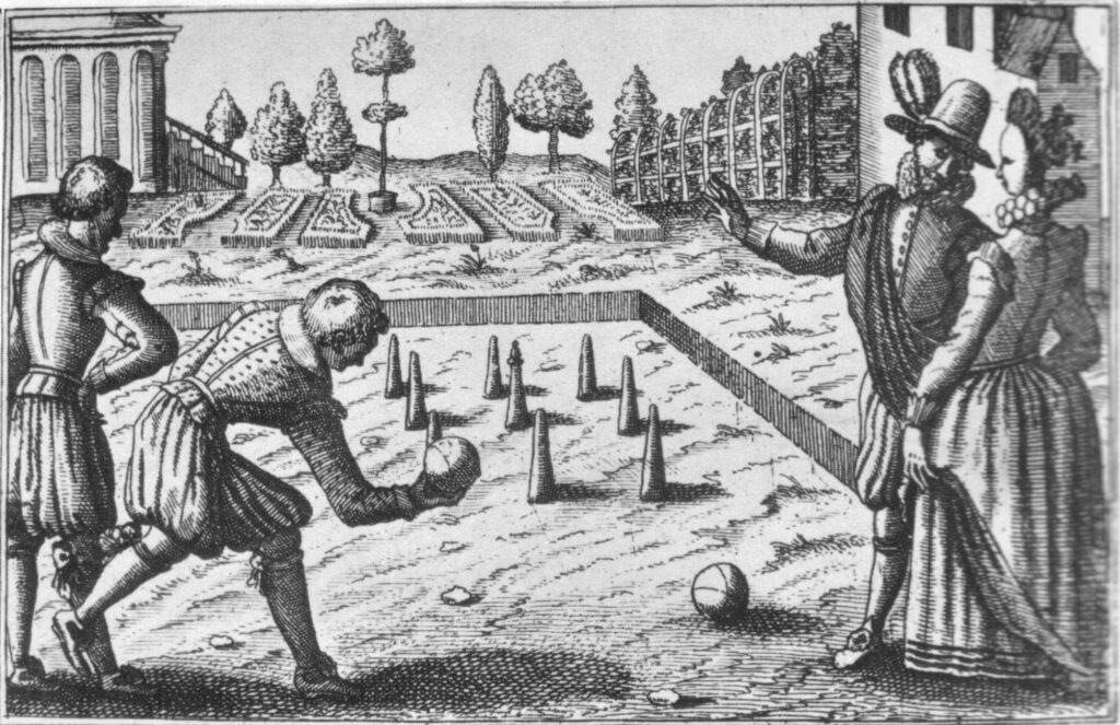 Lawn bowling in Tudor era