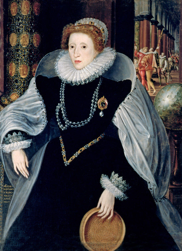 Queen Elizabeth I in Royal Blue