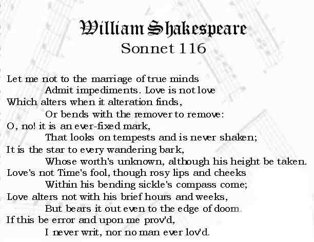 Shakespeare sonnets - love