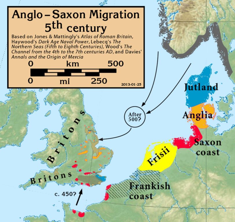 Anglo-Saxon ,migration
