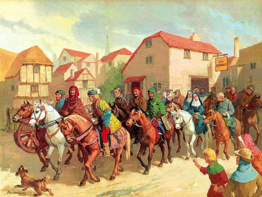 Chaucer's Pilgrims on their way towards Canterbury